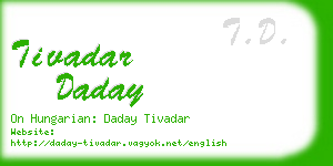 tivadar daday business card